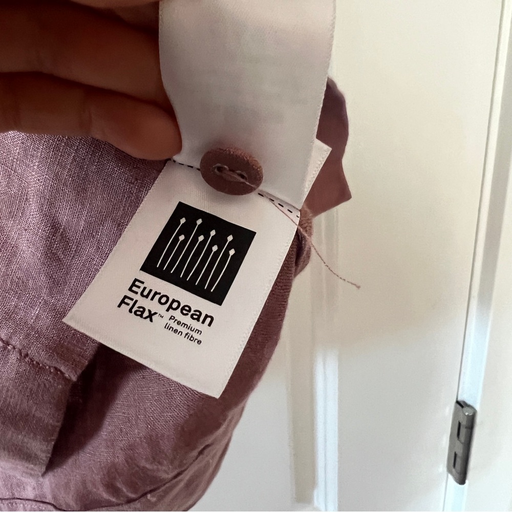 Everlane The Notch Shirt In Linen Dusk Rose - Discontinued - Picture 12 of 12